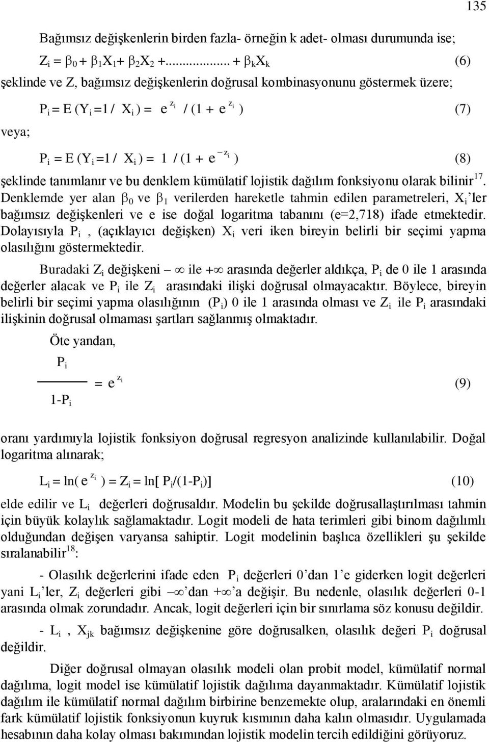 ve bu denklem kümülatf lojstk dağılım fonksyonu olarak blnr 17.