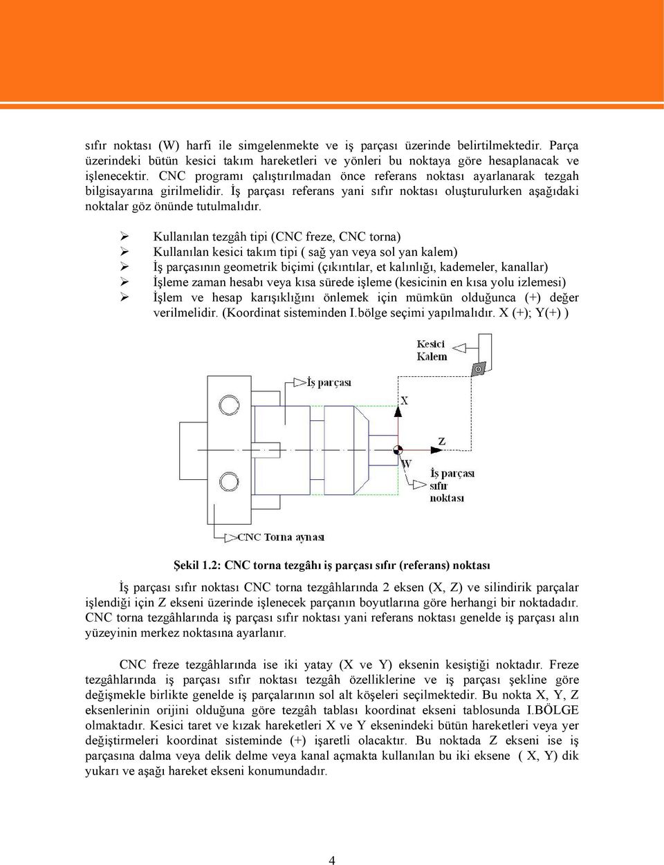 Kullanılan tezgâh tipi (CNC freze, CNC torna) Kullanılan kesici takım tipi ( sağ yan veya sol yan kalem) İş parçasının geometrik biçimi (çıkıntılar, et kalınlığı, kademeler, kanallar) İşleme zaman