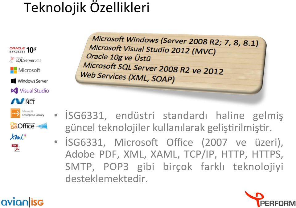 İSG6331, Microson Office (2007 ve üzeri), Adobe PDF, XML, XAML,