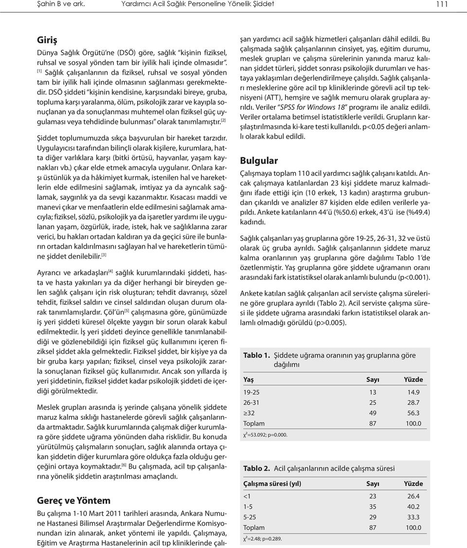 DSÖ şiddeti kişinin kendisine, karşısındaki bireye, gruba, topluma karşı yaralanma, ölüm, psikolojik zarar ve kayıpla sonuçlanan ya da sonuçlanması muhtemel olan fiziksel güç uygulaması veya