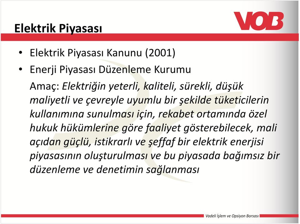 rekabet ortamında özel hukuk hükümlerine göre faaliyet gösterebilecek, mali açıdan güçlü, istikrarlı ve