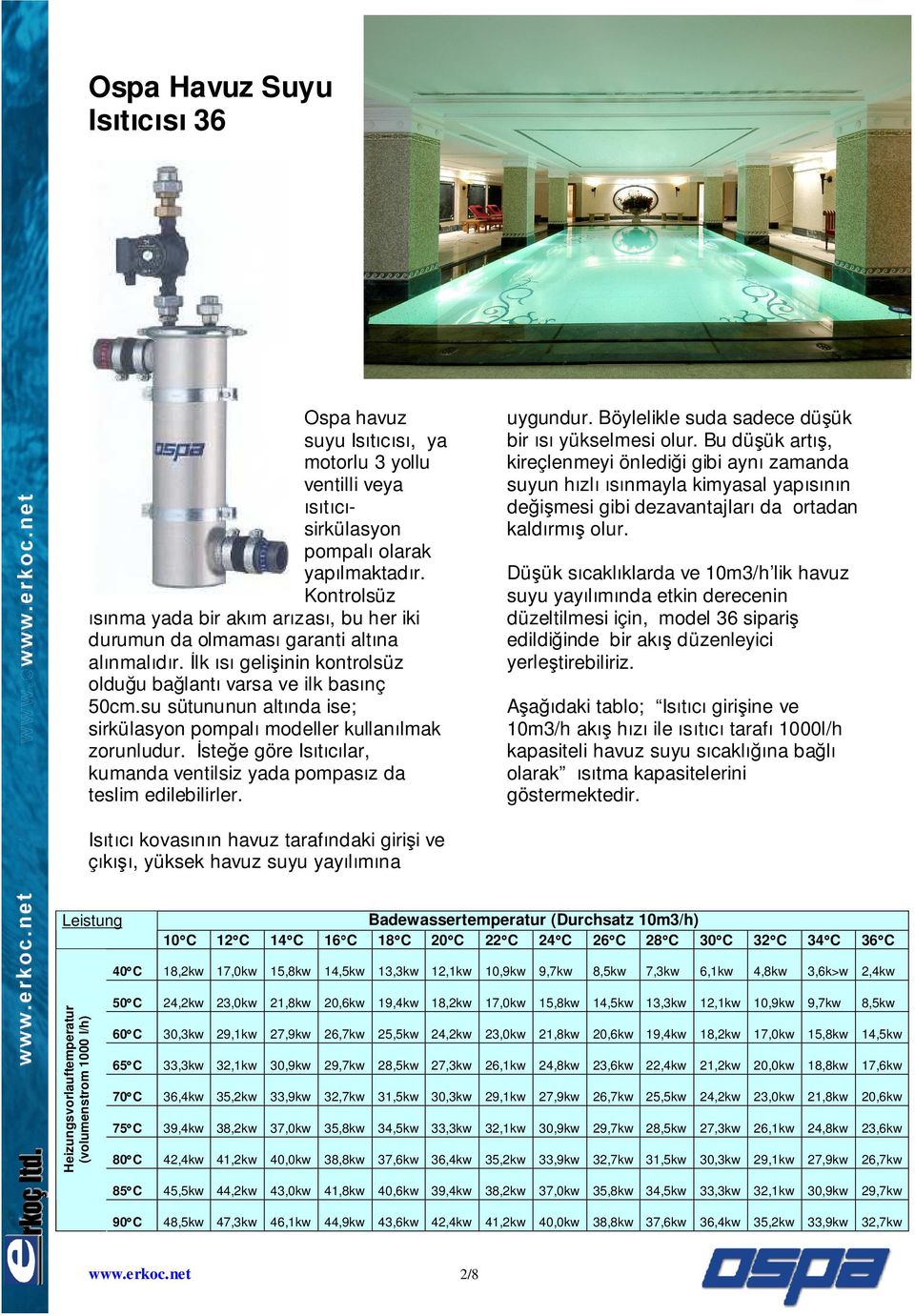 su sütununun altında ise; sirkülasyon pompalı modeller kullanılmak zorunludur. İsteğe göre Isıtıcılar, kumanda ventilsiz yada pompasız da teslim edilebilirler. uygundur.