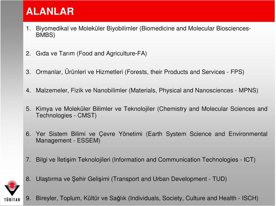 Kimya ve Moleküler Bilimler ve Teknolojiler (Chemistry and Molecular Sciences and Technologies - CMST) 6.