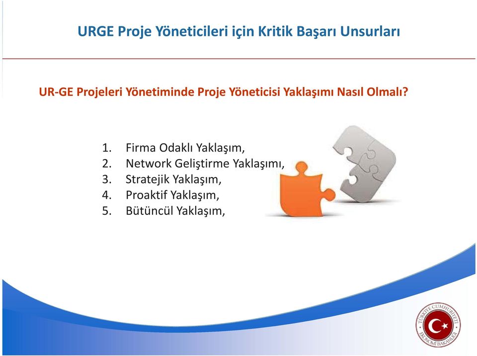 1. Firma Odaklı Yaklaşım, 2. Network Geliştirme Yaklaşımı, 3.