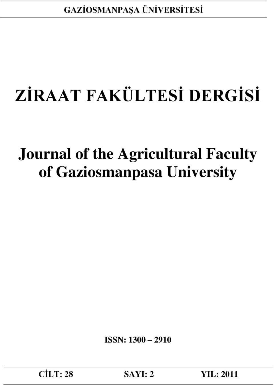 Agricultural Faculty of Gaziosmanpasa