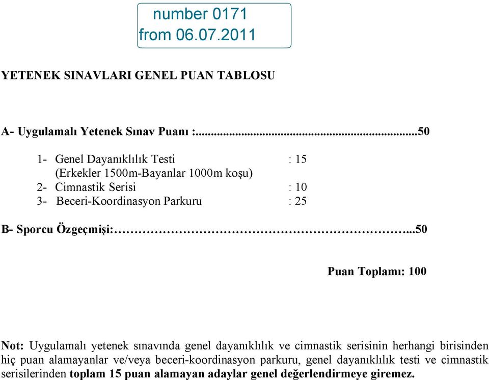 : 25 B- Sporcu Özgeçmişi:.