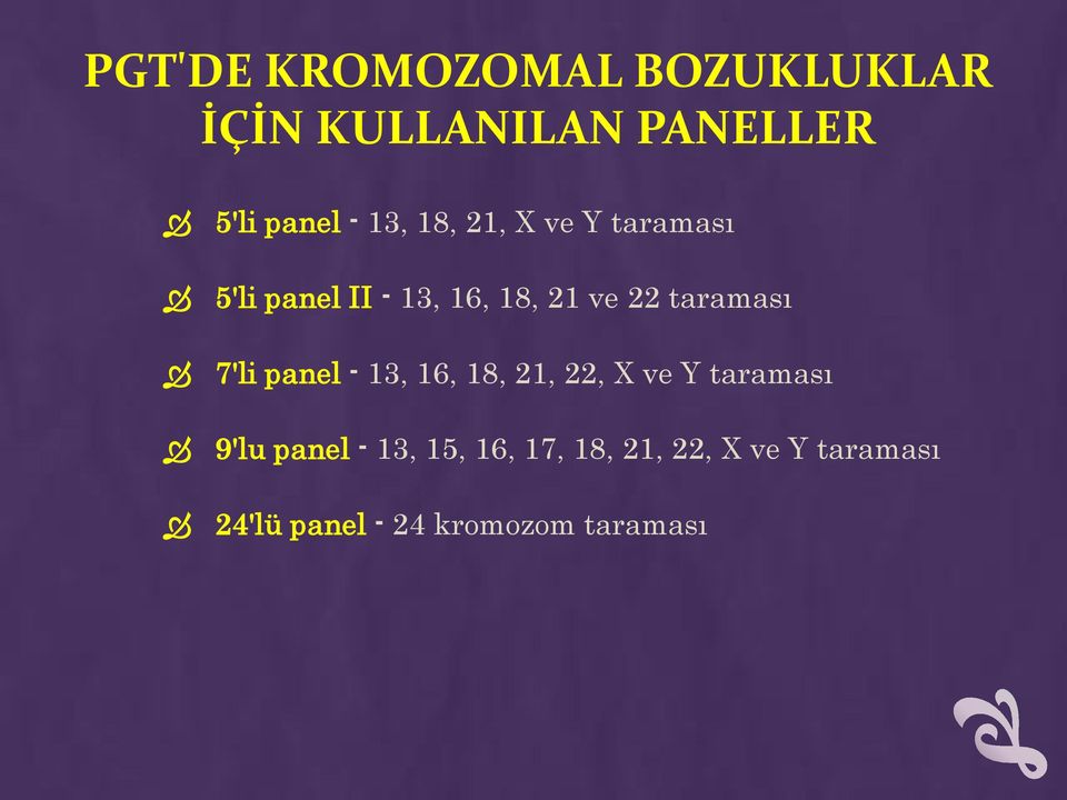 taraması 7'li panel - 13, 16, 18, 21, 22, X ve Y taraması 9'lu panel -