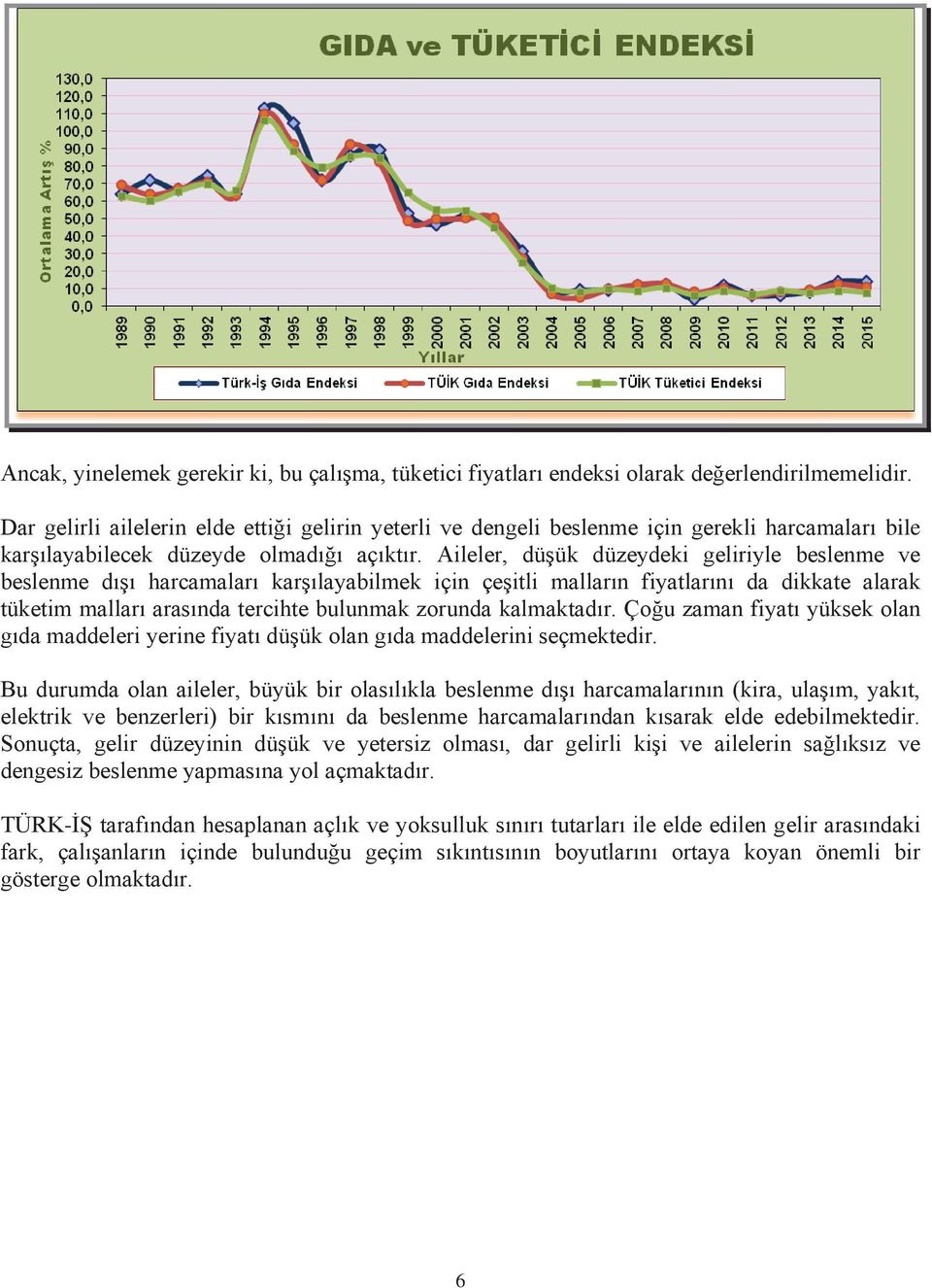 Aileler, düşük düzeydeki geliriyle beslenme ve beslenme dışı harcamaları karşılayabilmek için çeşitli malların fiyatlarını da dikkate alarak tüketim malları arasında tercihte bulunmak zorunda