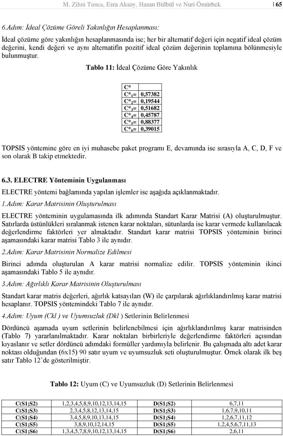 değerinin toplmın bölünmesile bulunmuştur.