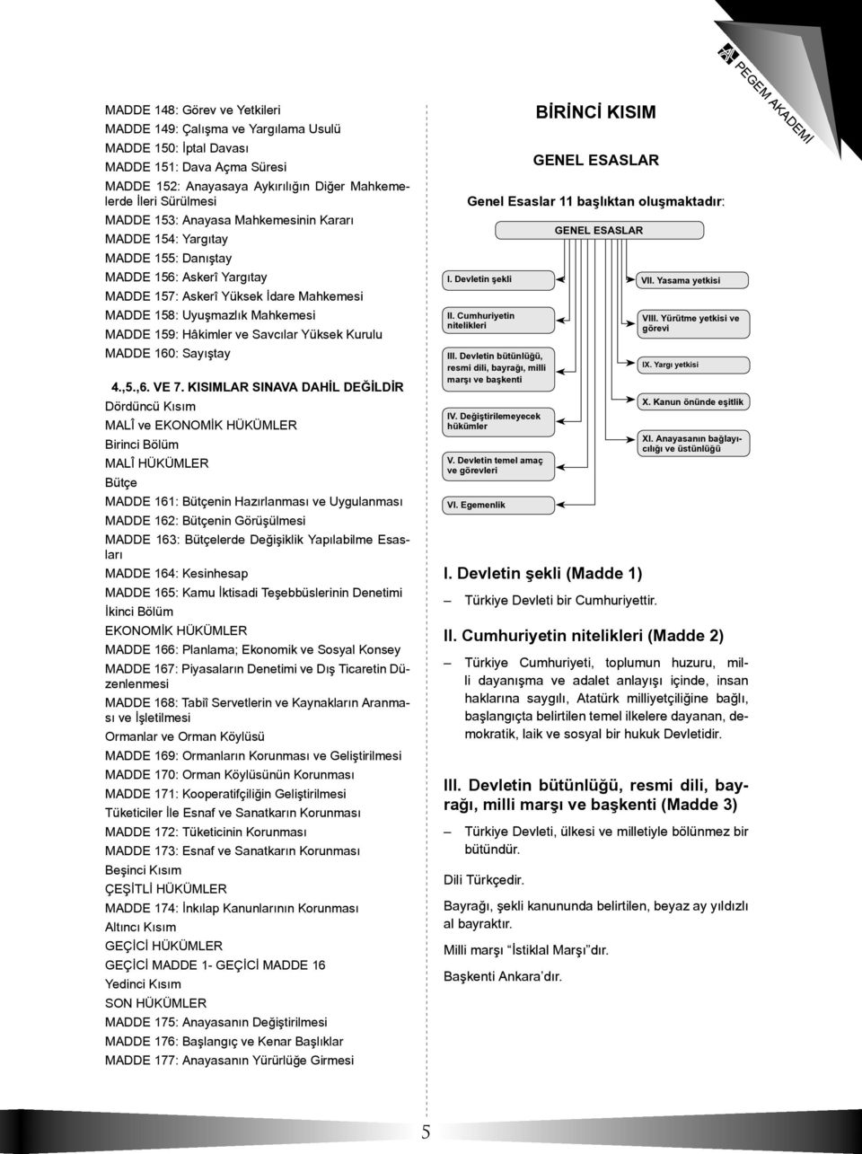 Yüksek Kurulu MADDE 160: Sayıştay 4.,5.,6. VE 7.