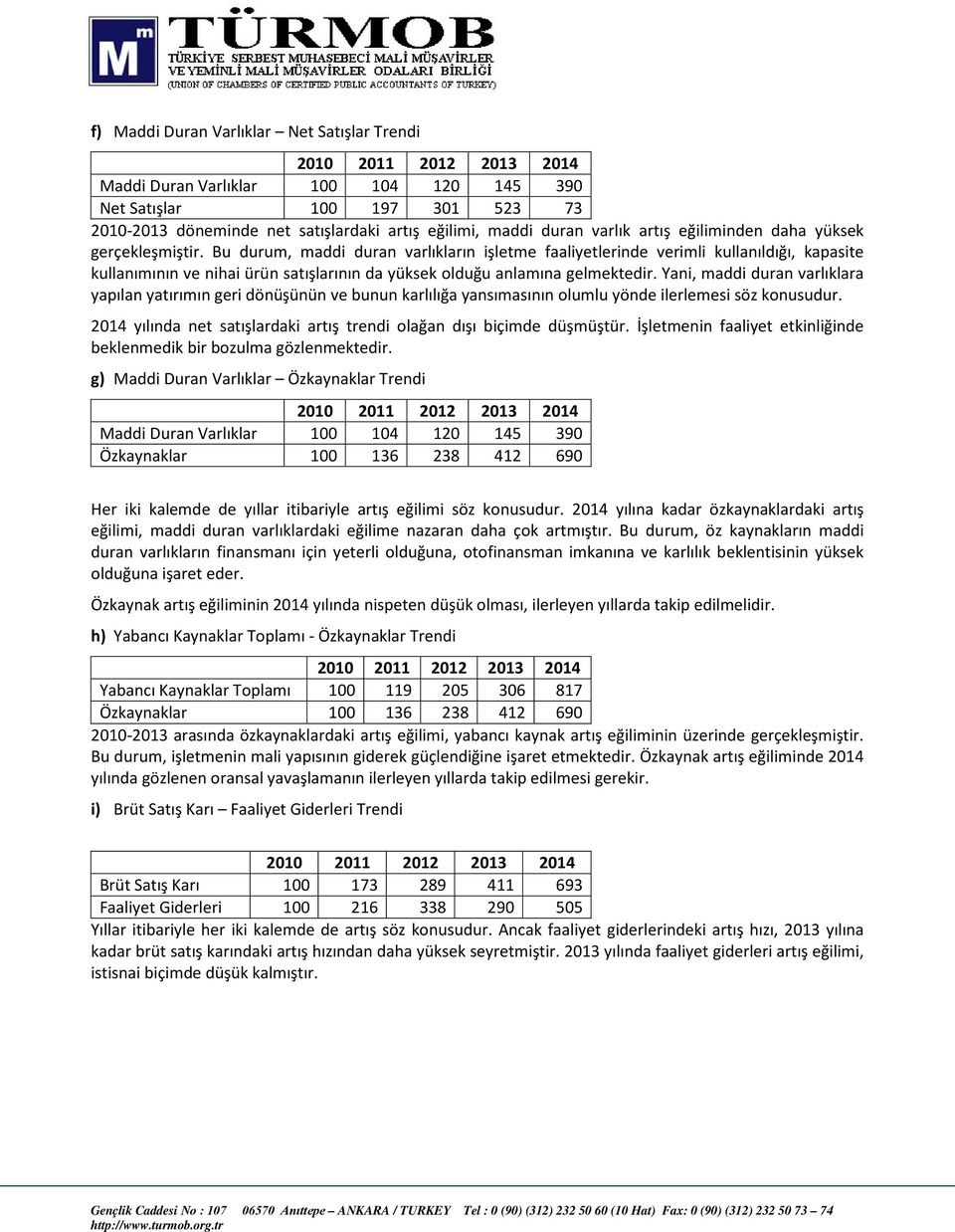 Yani, maddi duran varlıklara yapılan yatırımın geri dönüşünün ve bunun karlılığa yansımasının olumlu yönde ilerlemesi söz konusudur.