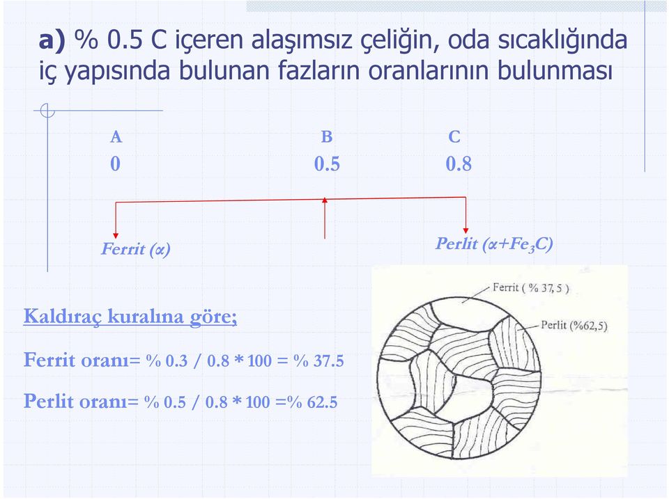 bulunan fazların oranlarının bulunması A B C 0 0.5 0.