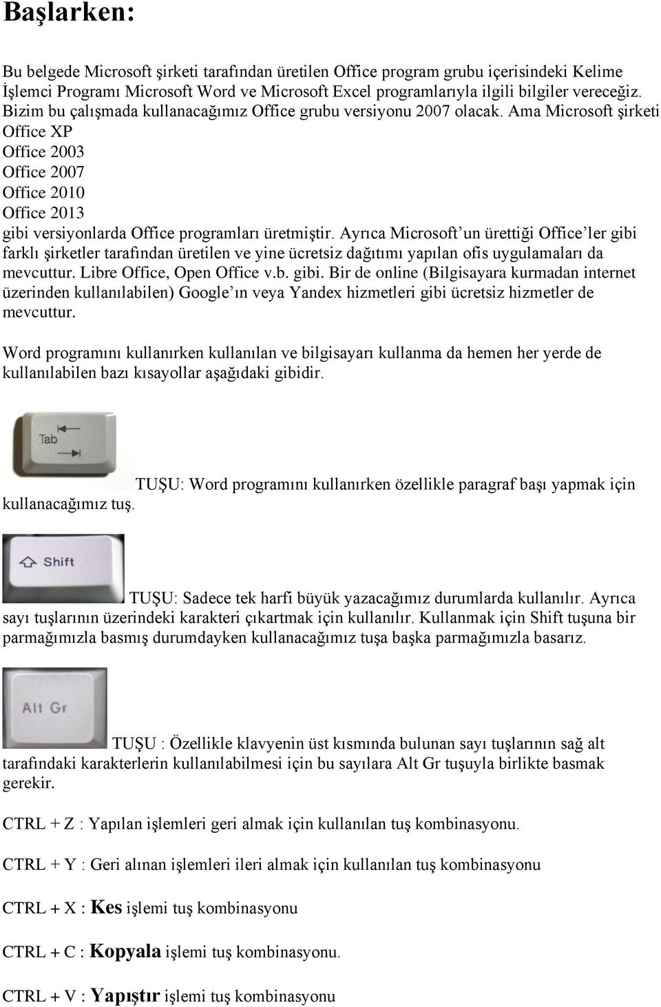 Ayrıca Microsoft un ürettiği Office ler gibi farklı şirketler tarafından üretilen ve yine ücretsiz dağıtımı yapılan ofis uygulamaları da mevcuttur. Libre Office, Open Office v.b. gibi. Bir de online (Bilgisayara kurmadan internet üzerinden kullanılabilen) Google ın veya Yandex hizmetleri gibi ücretsiz hizmetler de mevcuttur.