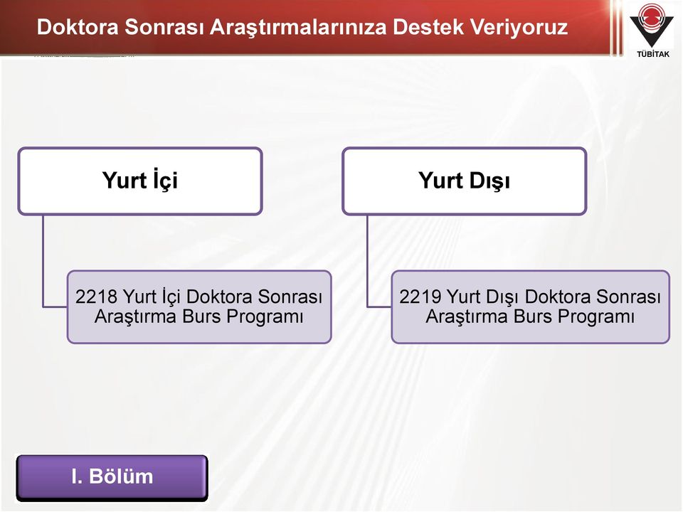 Doktora Sonrası Araştırma Burs Programı 2219