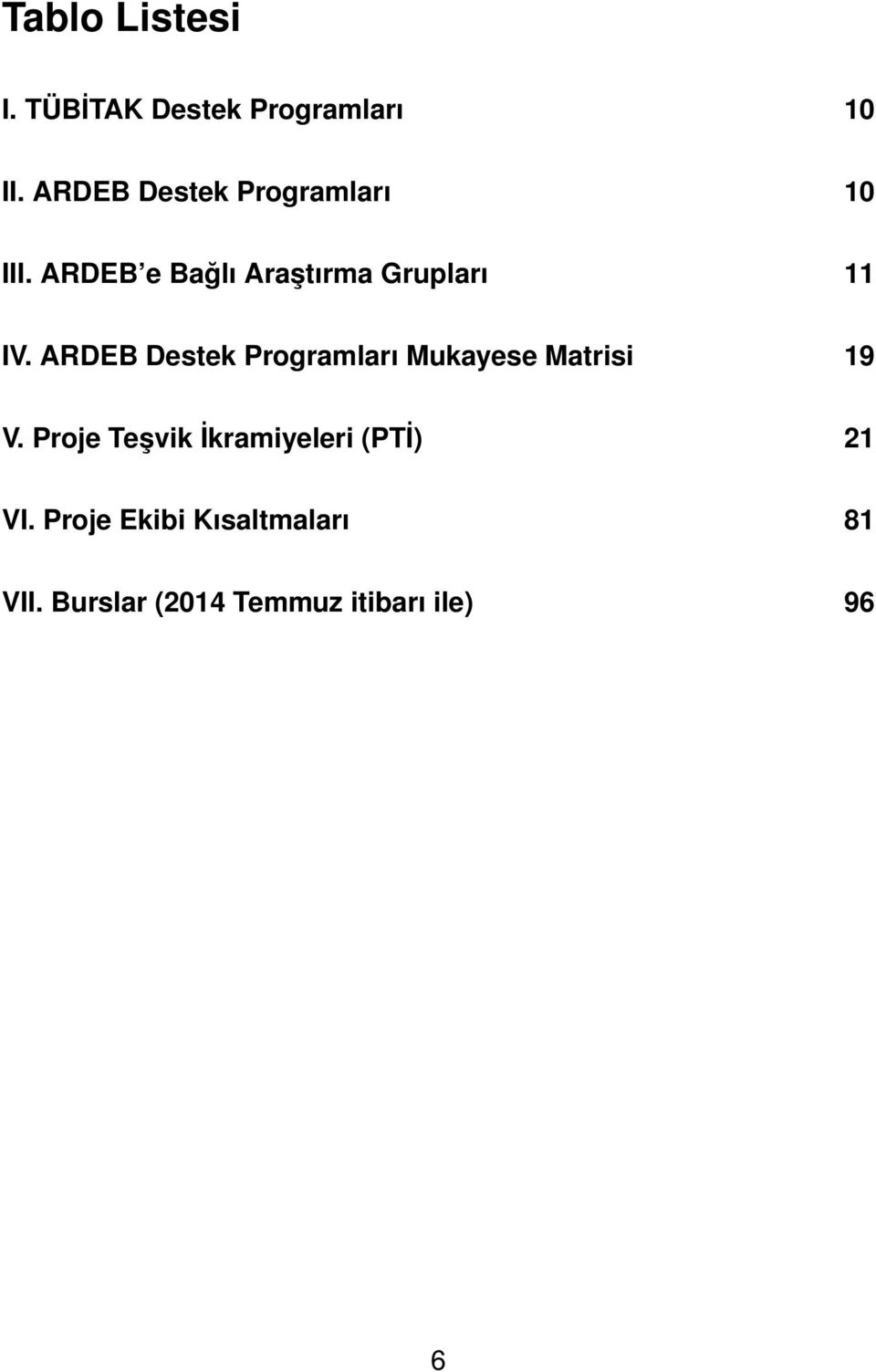 ARDEB e Bağlı Araştırma Grupları 11 IV.