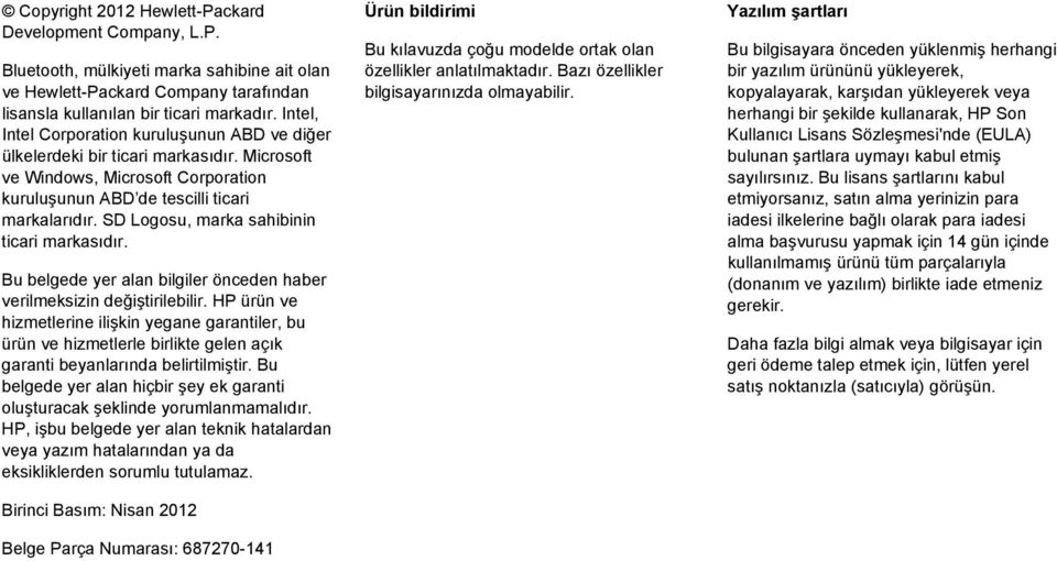 SD Logosu, marka sahibinin ticari markasıdır. Bu belgede yer alan bilgiler önceden haber verilmeksizin değiştirilebilir.