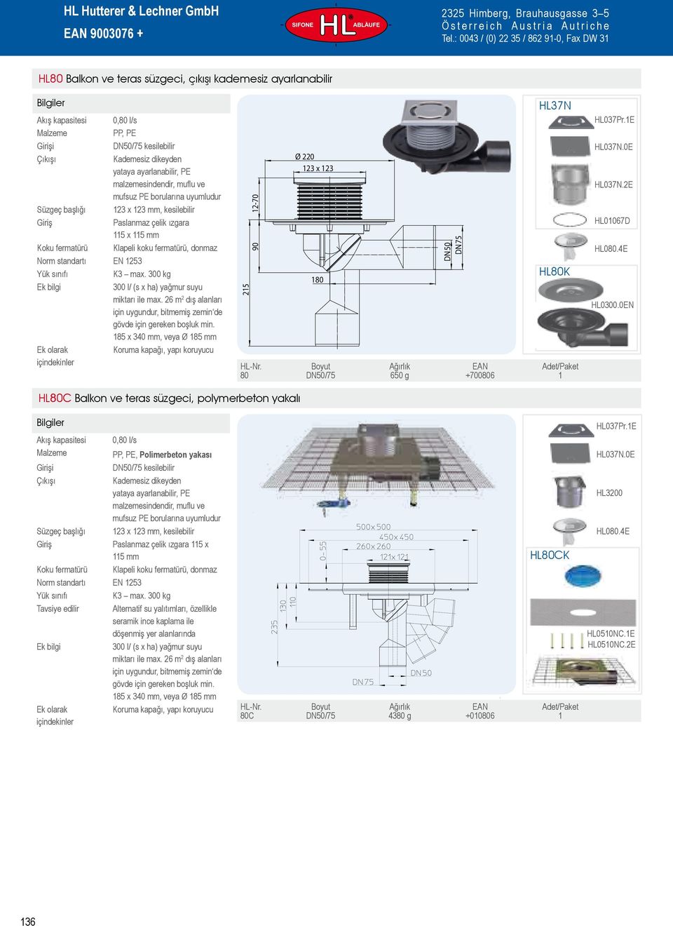 185 x 340 mm, veya Ø 185 mm Koruma kapağı, yapı koruyucu 215 12-70 90 Ø 220 123 x 123 180 DN50 HL37N HL80K 80 DN50/75 650 g +700806 1 HL037Pr.1E HL037N.0E HL037N.2E HL01067D HL080.4E HL0300.