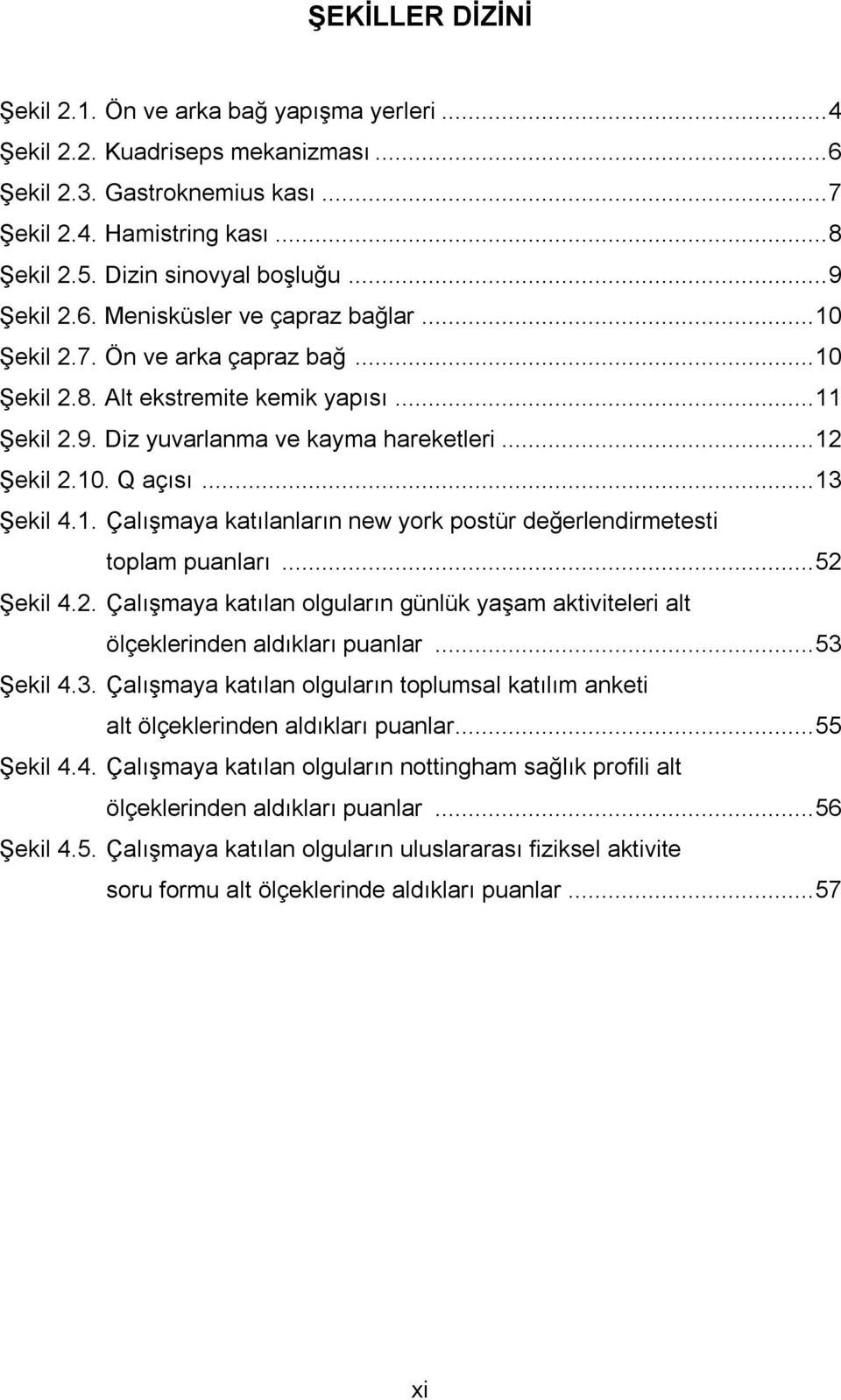 .. 12 Şekil 2.10. Q açısı... 13 Şekil 4.1. Çalışmaya katılanların new york postür değerlendirmetesti toplam puanları... 52 Şekil 4.2. Çalışmaya katılan olguların günlük yaşam aktiviteleri alt ölçeklerinden aldıkları puanlar.