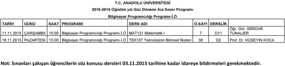 2015 PAZARTESI 15:00 -İ.