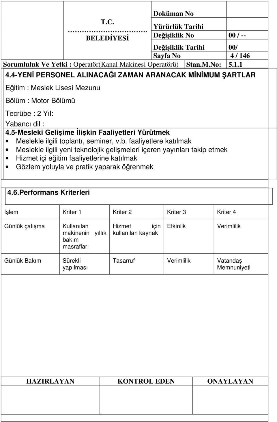 5-Mesleki Geliime likin Faaliyetleri Yürütmek Meslekle ilgili toplantı, seminer, v.b.