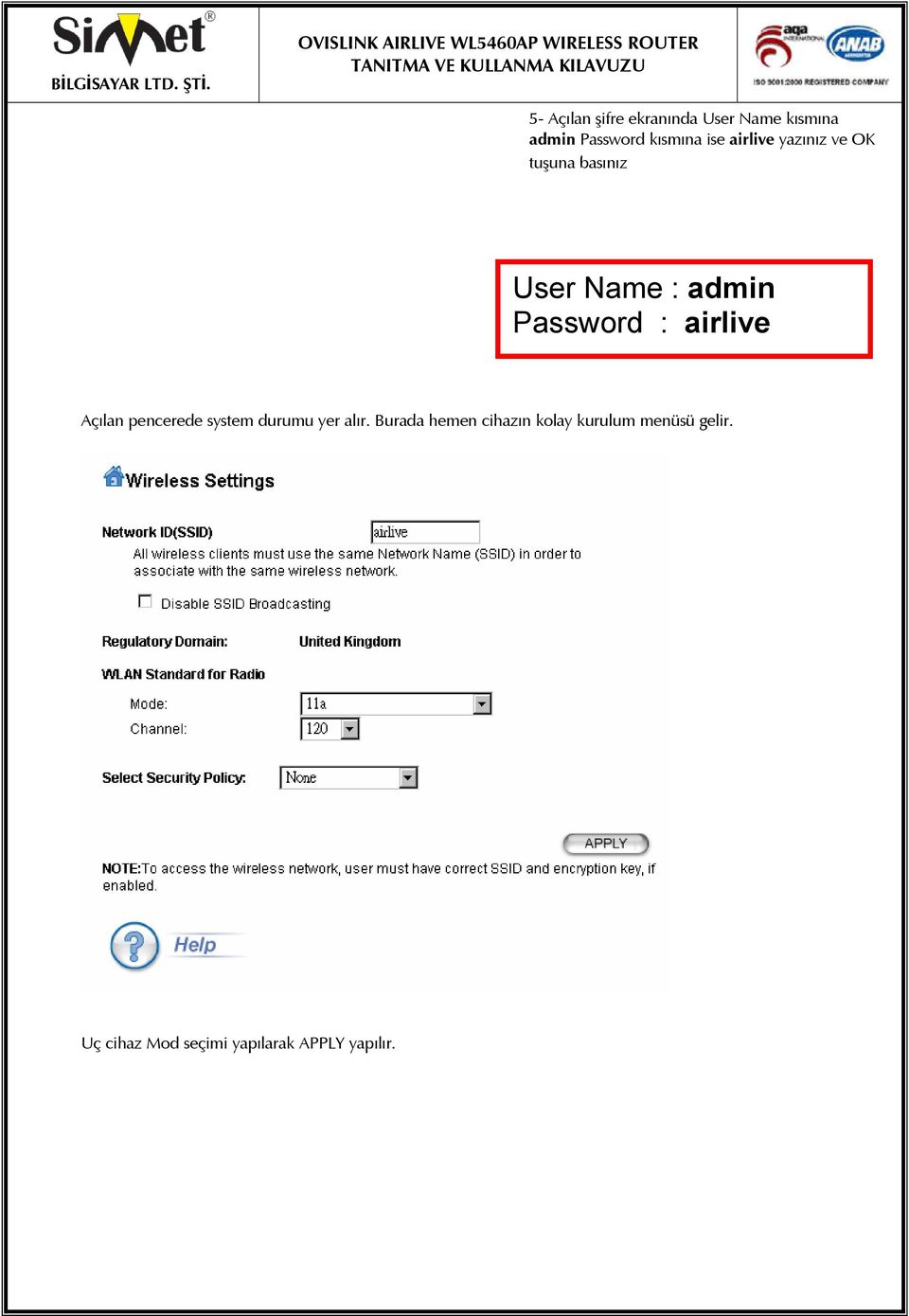 You may change them in Password User Configuration Name page : admin after entering the system.