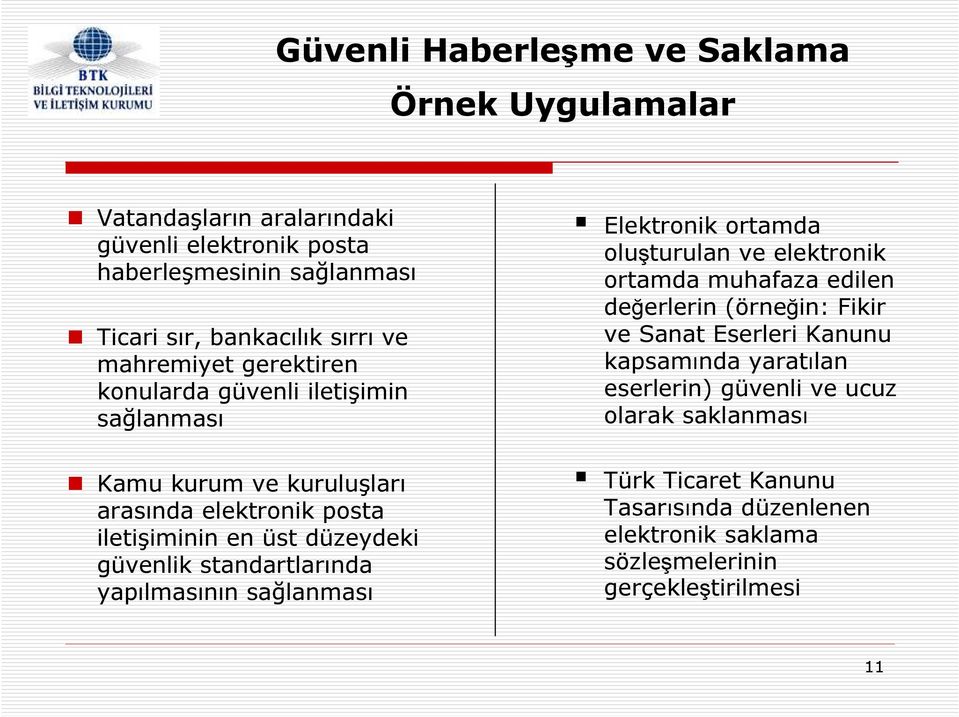 standartlarında yapılmasının sağlanması Elektronik ortamda oluşturulan ve elektronik ortamda muhafaza edilen değerlerin (örneğin: Fikir ve Sanat Eserleri