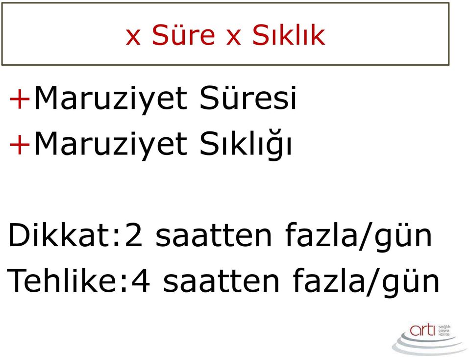 Dikkat:2 saatten fazla/gün