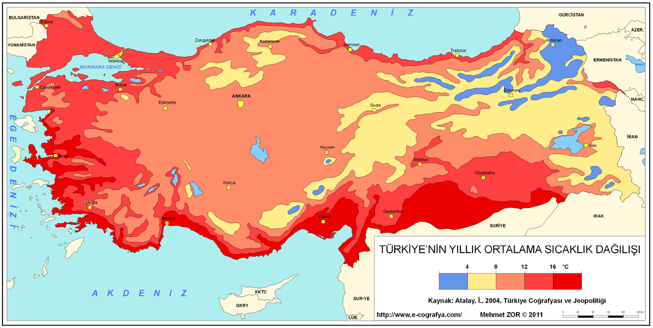 TÜRKİYE YILLIK ORTALAMA