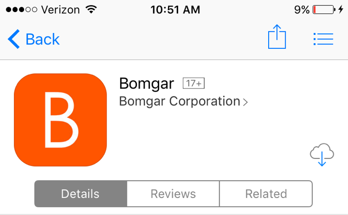 Teknik Destek Almak için ios Müşteri İstemcisi Uygulamasını İndirme iphone, ipad ve ipod touch için Bomgar müşteri istemcisi, Apple App Store'dan ücretsiz olarak indirilebilir.
