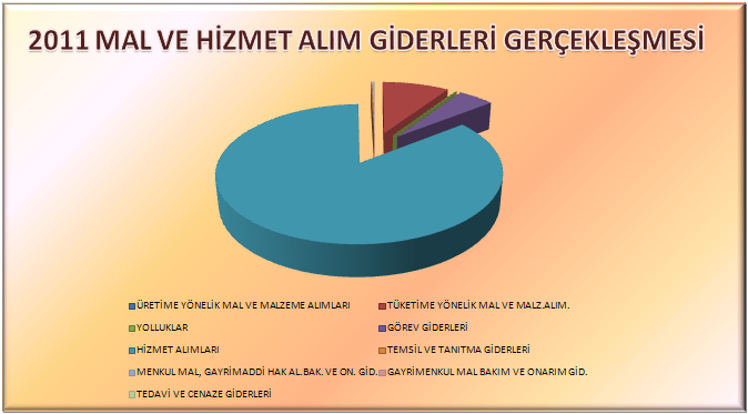 Tablo 8: Mal ve Hizmet Alım Giderleri 2011