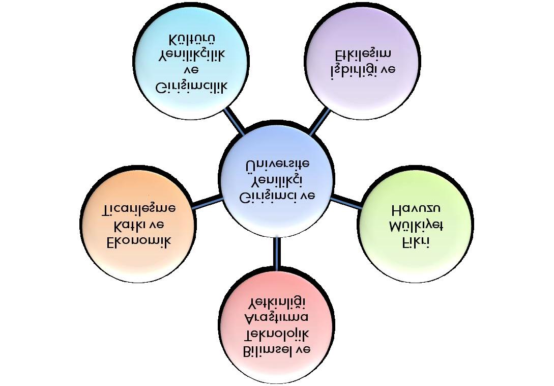 Öğrenci / Paydaş İsteklerine Duyarlılık Katılımcılık Girişimci ve Yenilikçi n Ü Topluma Karşı Duyarlılık Uygulamanın Önceliği Bilim ve teknoloji geliştirmek; bilginin topluma yayılmasını sağlamak