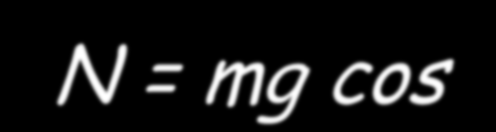 Eğik Düzlem x ve y bileşenlerini ayrı ayrı değerlendir: i : mg sin =