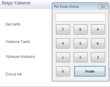 5. Gözat kısmından ilgili dosya seçildikten sonra aktif hale gelen İmzala butonuna tıklanır. 6.