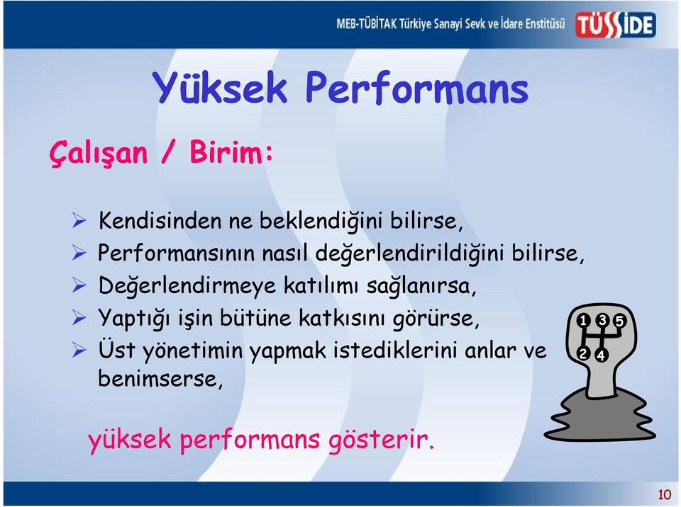 katılımı sağlanırsa, Yaptığı işin bütüne katkısını görürse, Üst yönetimin