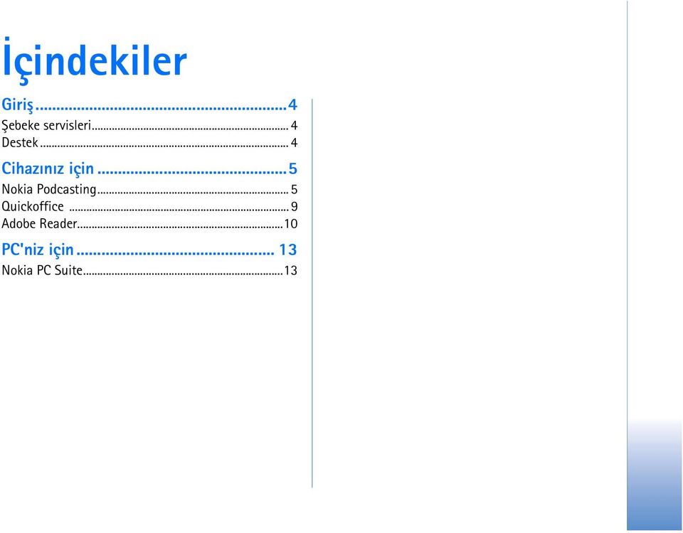 ..5 Nokia Podcasting... 5 Quickoffice.