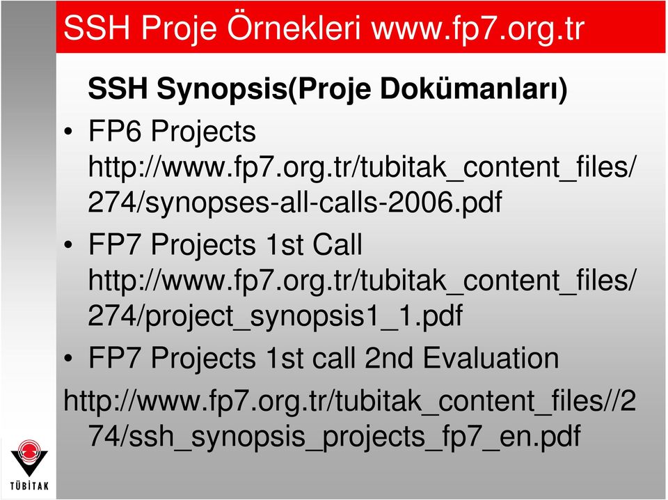 pdf FP7 Projects 1st Call http://www.fp7.org.