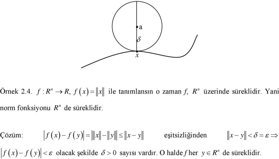 Yai orm foksiyou R de süreklidir.