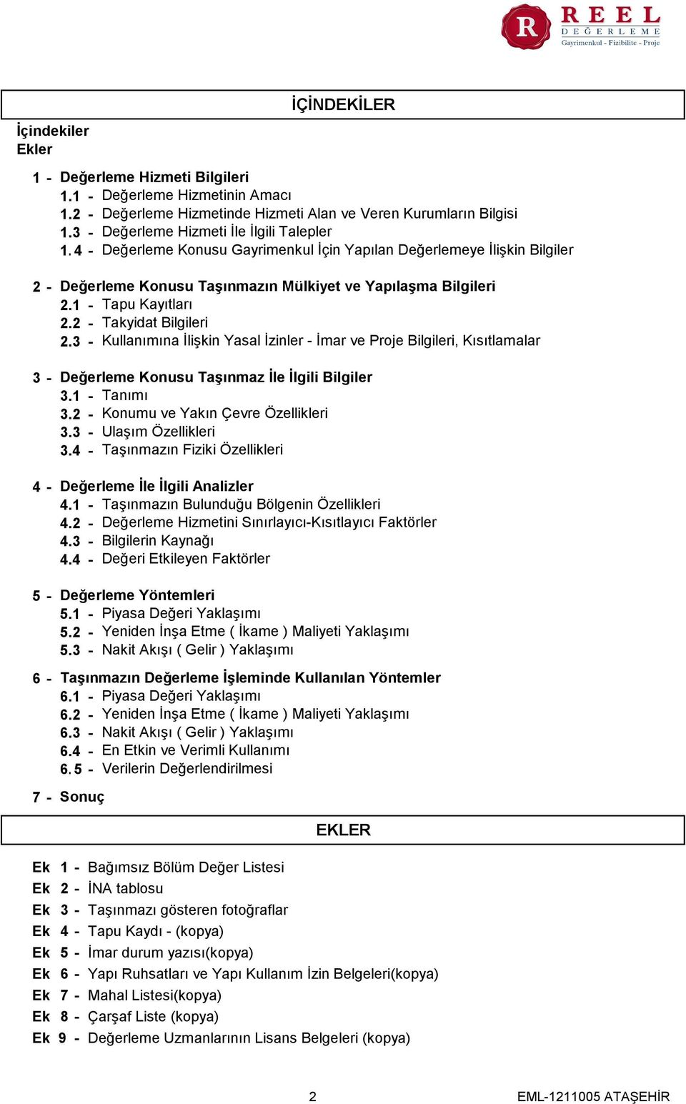 1 - Tapu Kayıtları 2.2 - Takyidat Bilgileri 2.3 - Kullanımına İlişkin Yasal İzinler - İmar ve Proje Bilgileri, Kısıtlamalar Değerleme Konusu Taşınmaz İle İlgili Bilgiler 3.1 - Tanımı 3.