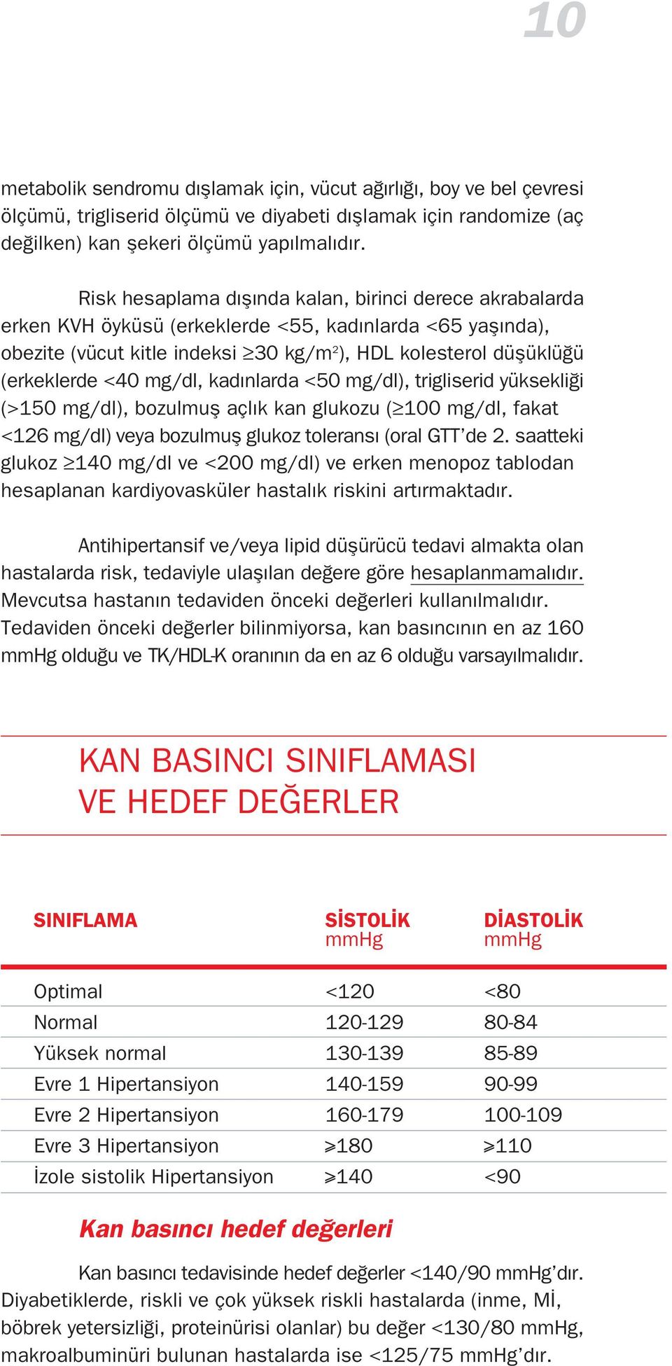 <40 mg/dl, kad nlarda <50 mg/dl), trigliserid yüksekli i (>150 mg/dl), bozulmufl açl k kan glukozu ( mg/dl, fakat <126 mg/dl) veya bozulmufl glukoz tolerans (oral GTT de 2.