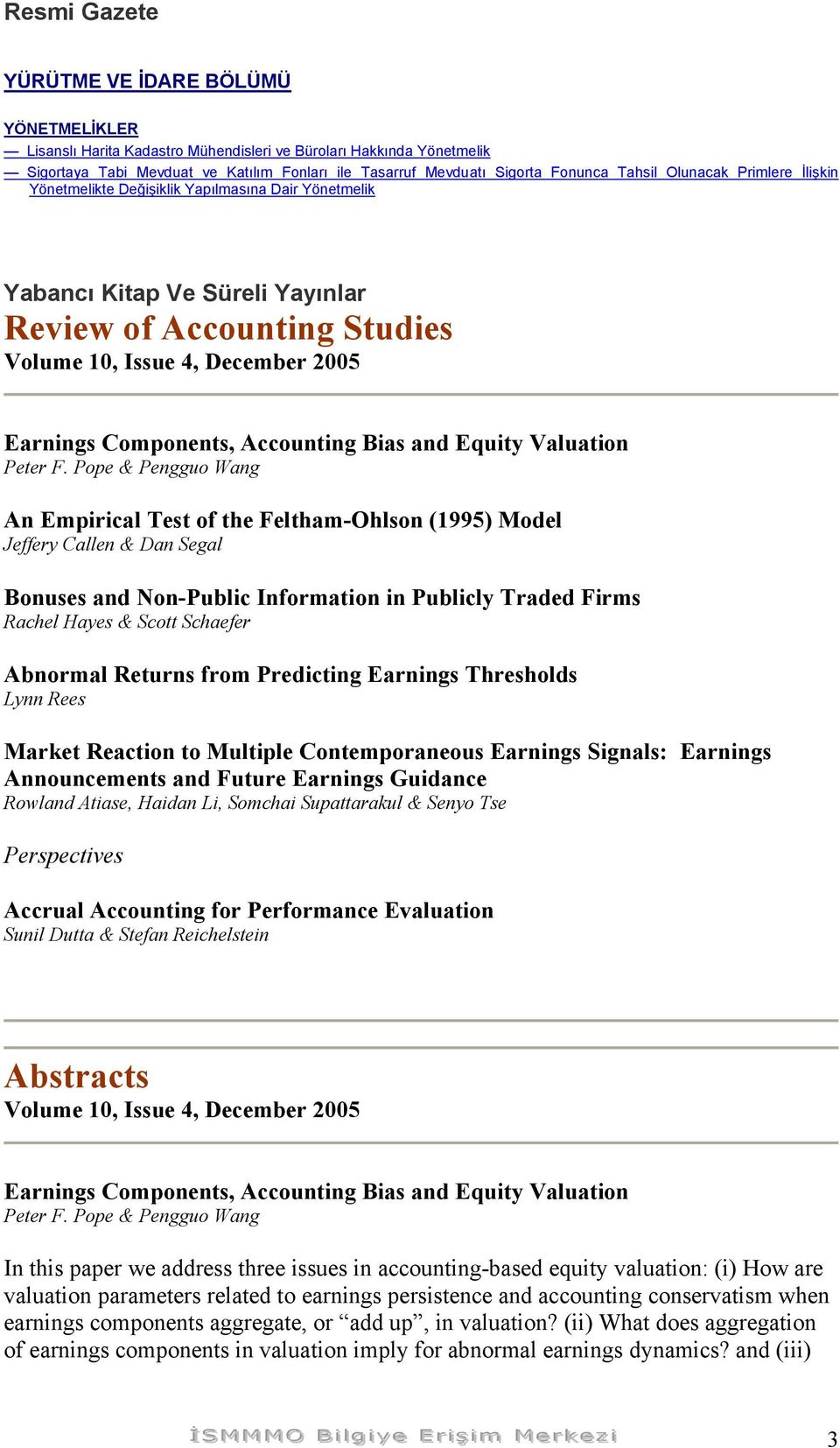 Components, Accounting Bias and Equity Valuation Peter F.