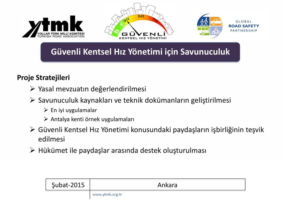 uygulamalar Antalya kenti örnek uygulamaları Güvenli Kentsel Hız Yönetimi konusundaki