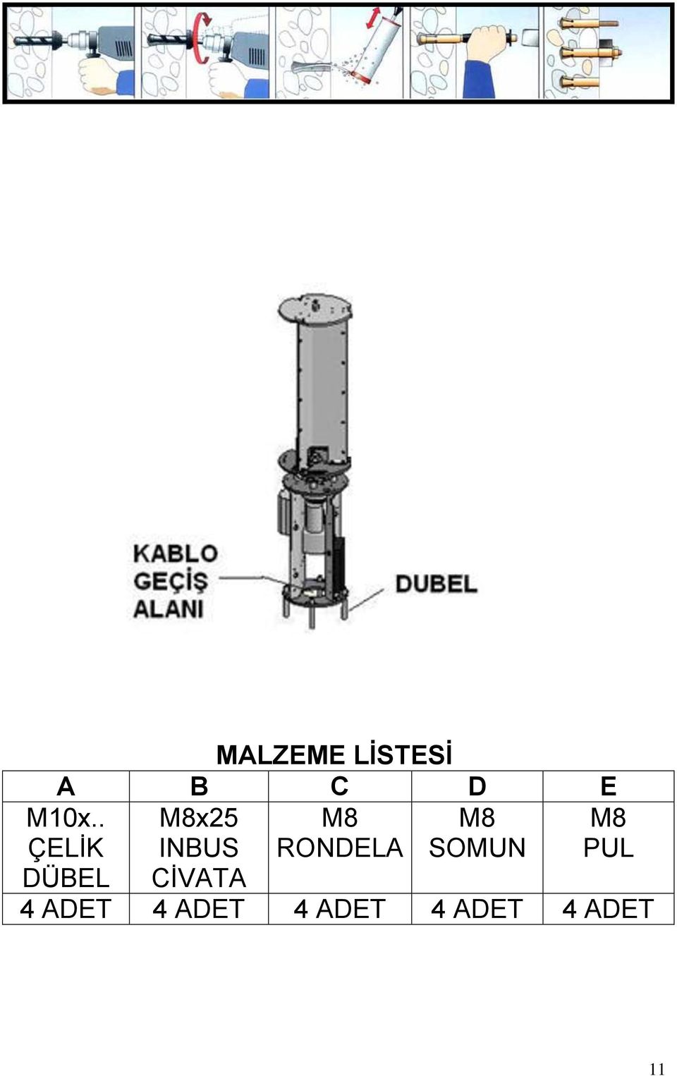 CĠVATA M10x.