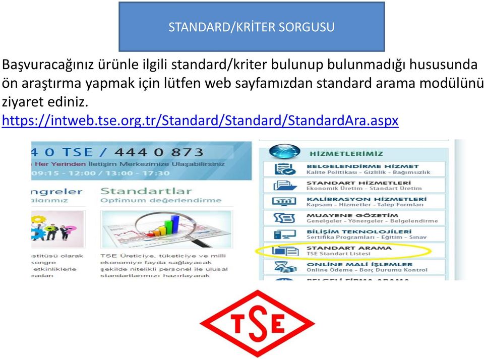 yapmak için lütfen web sayfamızdan standard arama modülünü