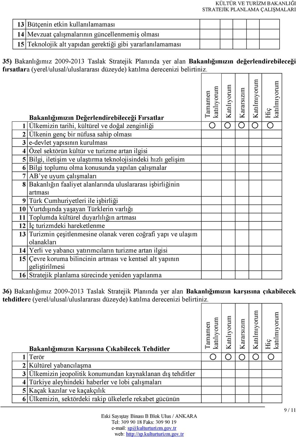 Bakanl5C5m5z5n DeCerlendirebileceCi F5rsatlar 1 Ülkemizin tarihi, kültürel ve doeal zenginliei 2 Ülkenin genç bir nüfusa sahip olmas 3 e-devlet yapsnn kurulmas 4 Özel sektörün kültür ve turizme artan