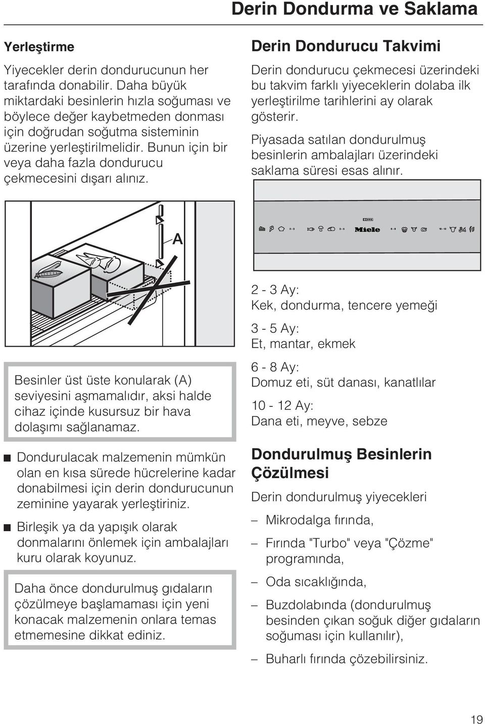 Bunun için bir veya daha fazla dondurucu çekmecesini dýþarý alýnýz.