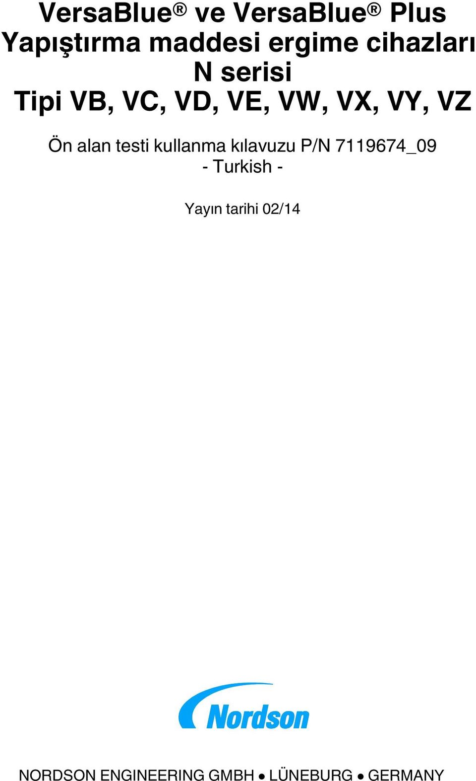 VZ Ön alan testi kullanma kılavuzu - Turkish - Yayın