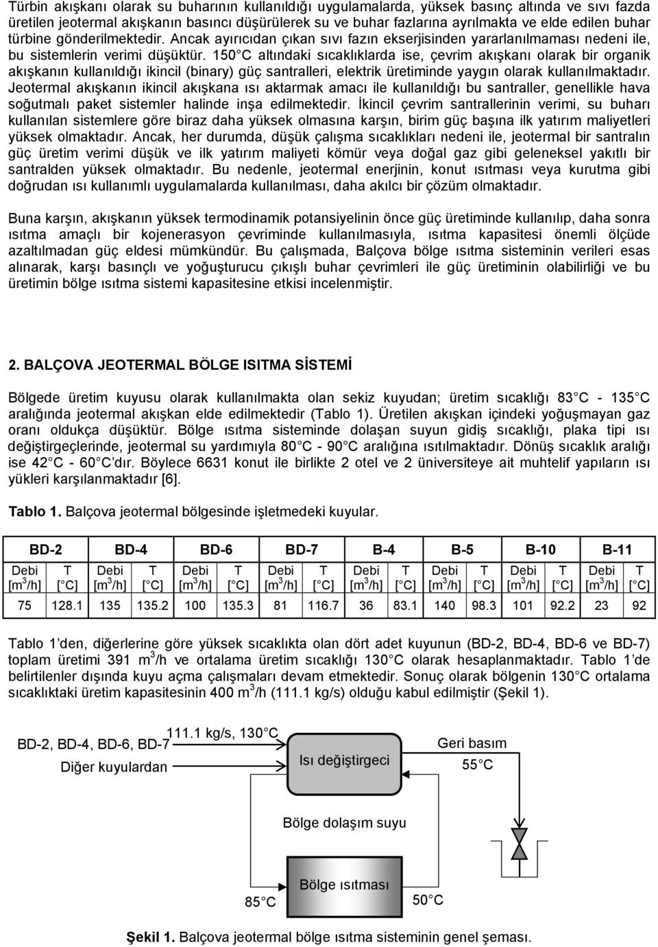 150 C altındaki sıcaklıklarda ise, çevrim akışkanı olarak bir organik akışkanın kullanıldığı ikincil (binary) güç santralleri, elektrik üretiminde yaygın olarak kullanılmaktadır.