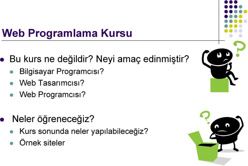 Web Tasarımcısı? Web Programcısı?