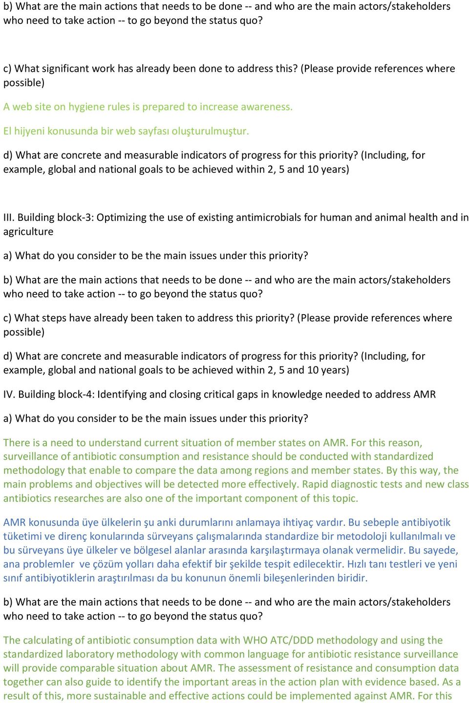 Building block-3: Optimizing the use of existing antimicrobials for human and animal health and in agriculture c) What steps have already been taken to address this priority?