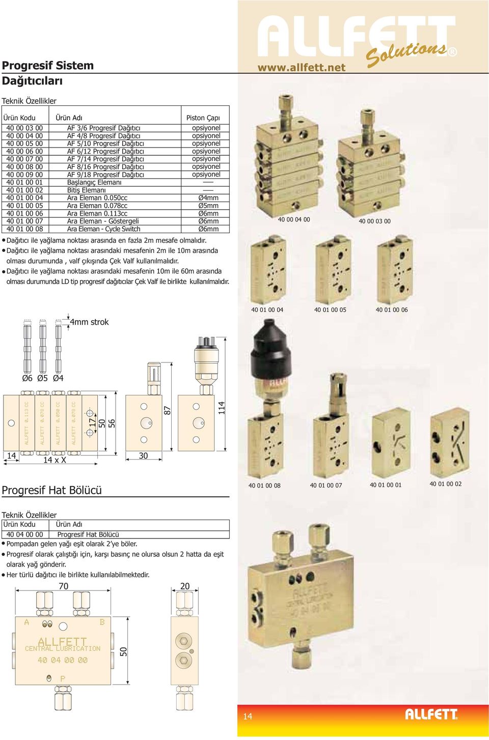 opsiyonel 40 01 00 01 Baþlangýç Elemaný 40 01 00 02 Bitiþ Elemaný 40 01 00 04 Ara Eleman 0.050cc Ø4mm 40 01 00 05 Ara Eleman 0.078cc Ø5mm 40 01 00 06 Ara Eleman 0.